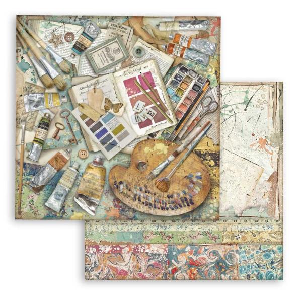 Stamperia "Atelier des Arts" 8x8" Paper Pack - Cardstock