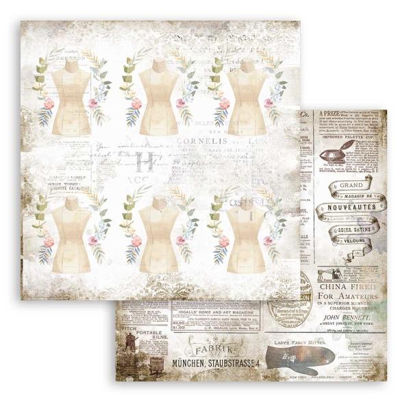 Stamperia "Romantic Threads" 12x12" Paper Pack - Cardstock
