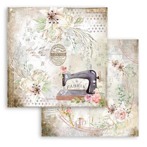 Stamperia "Romantic Threads" 12x12" Paper Pack - Cardstock