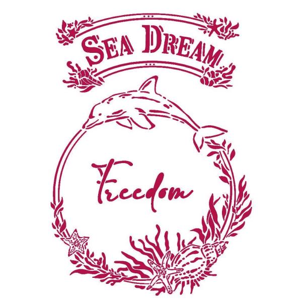 Stamperia Schablone - Stencil "Romantic Sea Dream Freedom" A4