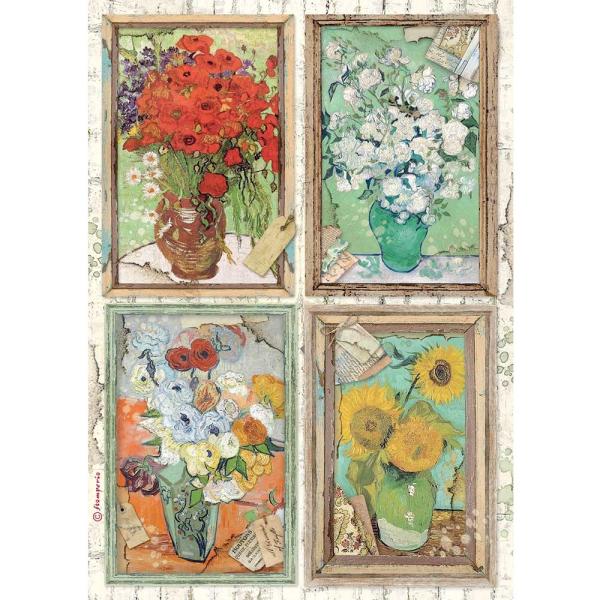 Stamperia "Atelier Van Gogh" A4 Decoupage / Decopatch Papier 6 Bögen 