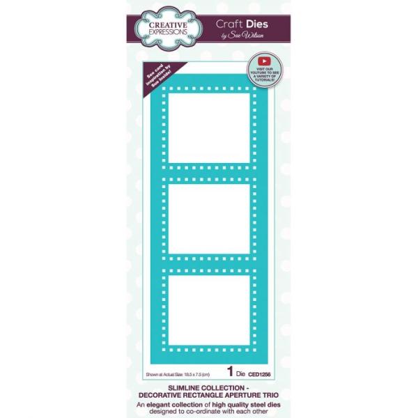 Creative Expressions - Craft die slimline Dekoratives rechteck apertur