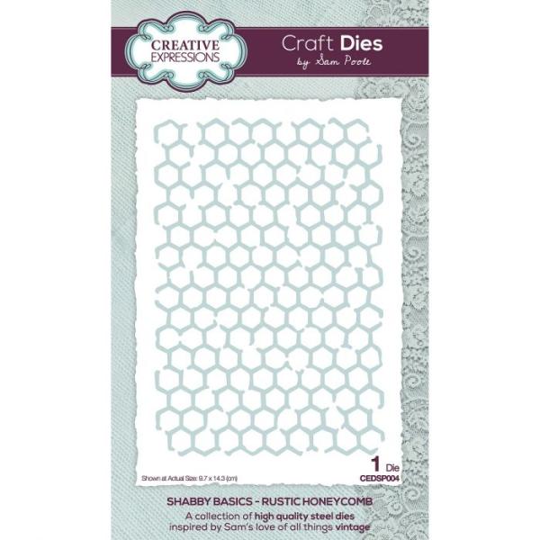 Creative Expressions - Craft die shabby basics Rustic Honeycomb