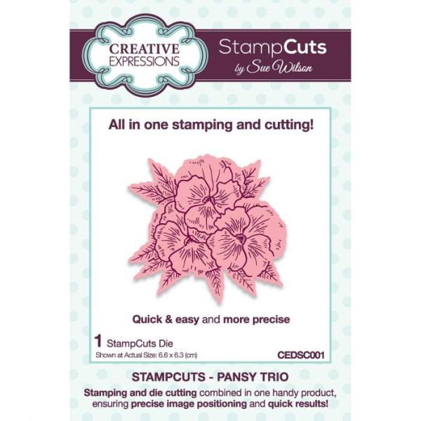 Creative Expressions - stampcuts Pansy Trio