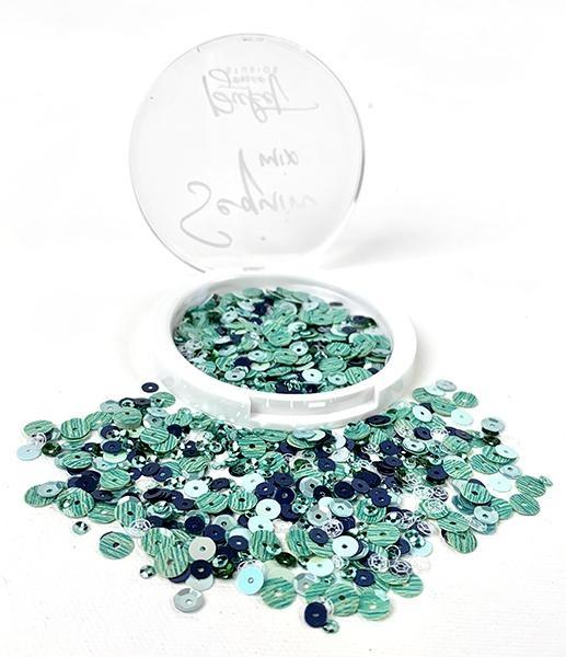 Picket Fence Studios Aqua Seas Sequin Mix  Pailetten