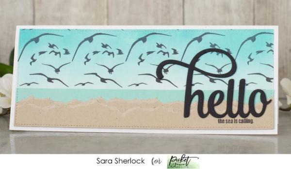 Picket Fence Studios Birds in Flight 4x4 Inch Clear Stamps 