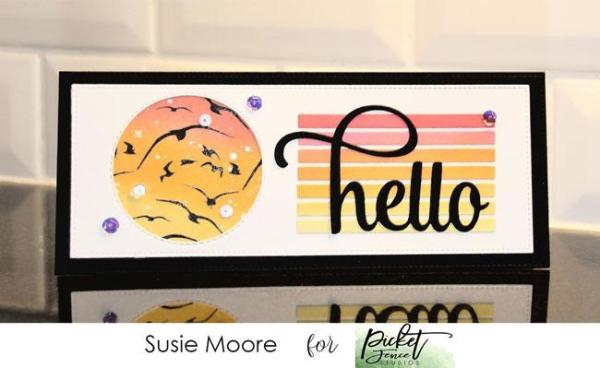 Picket Fence Studios Slim Line Oversized Hello Word  Die (SDCS-118)