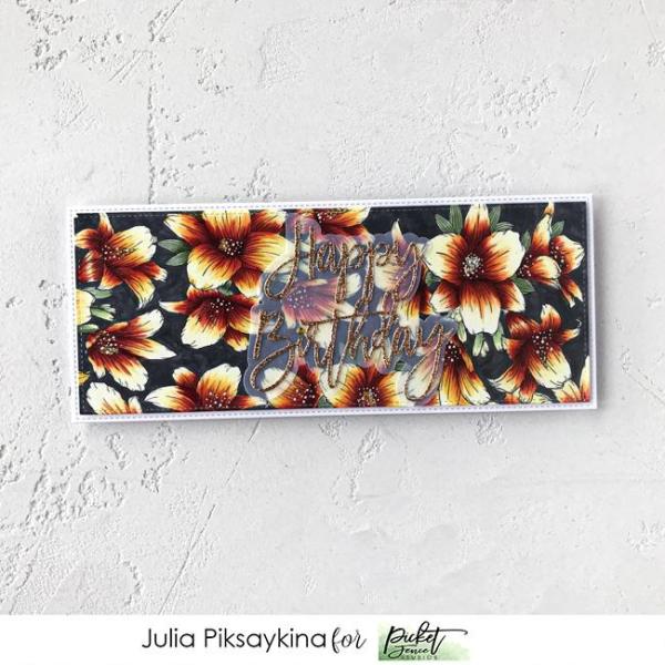 Picket Fence Studios Lilies for Spring 4x4 Inch Clear Stamps (F-149)