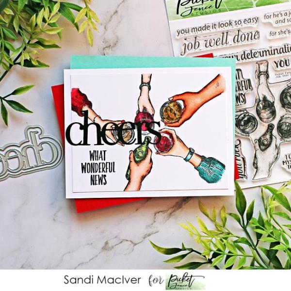Picket Fence Studios Job Well Done 6x6 Inch Clear Stamps 