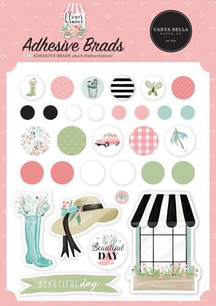 Carta Bella "Flower Garden" Adhesive Brads