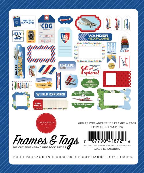 Carta Bella "Our Travel Adventure" Frames & Tags