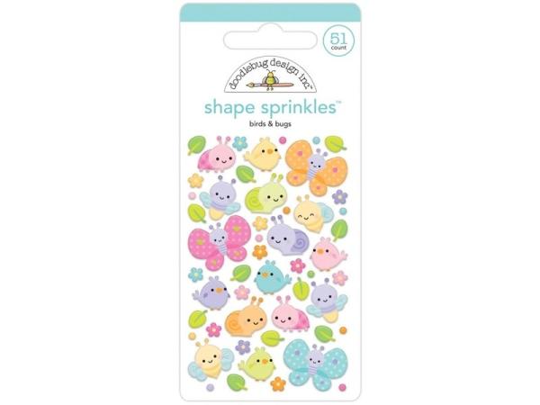 Doodlebug Design Birds & Bugs Shape Sprinkles 