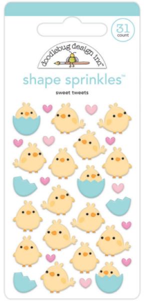 Doodlebug Design Sweet Tweets Shape Sprinkles 