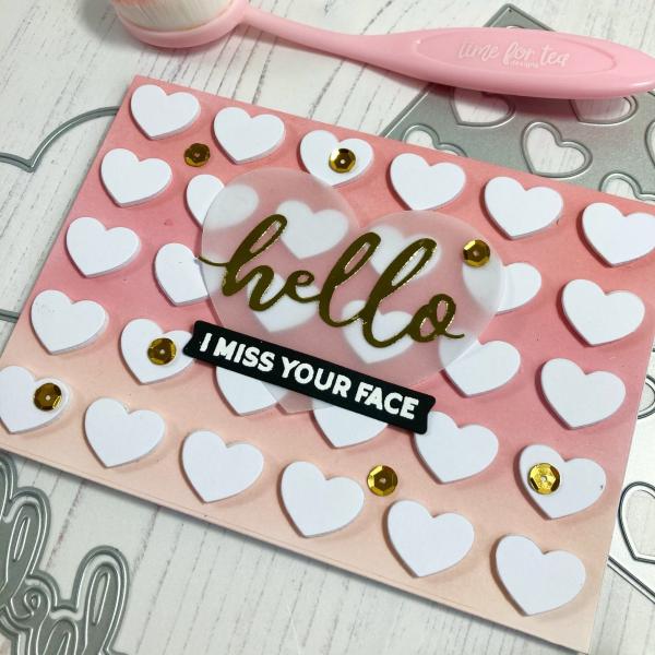 Time For Tea Dies Lots of Love Horizontal A6 Cover Plate Metal