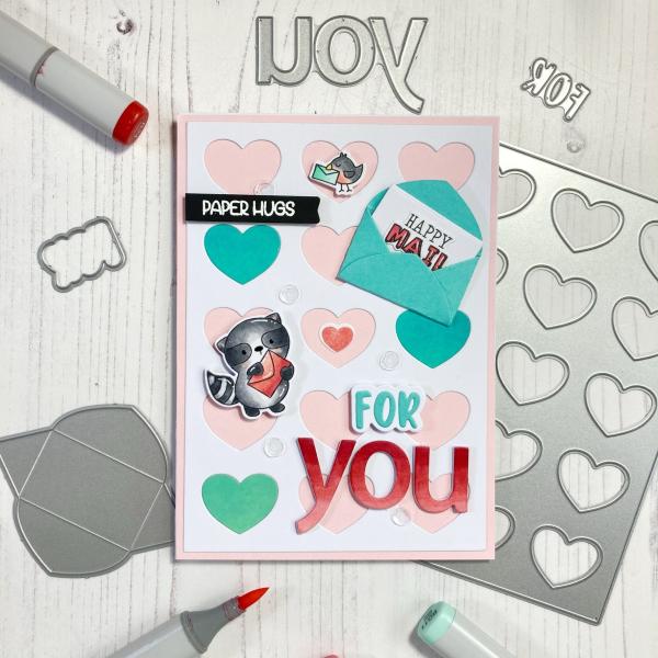 Time For Tea Dies Lots of Love Vertical A6 Cover Plate Metal
