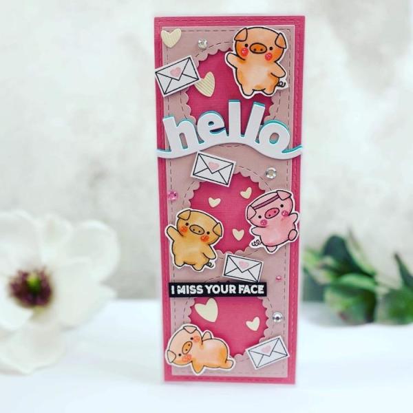Time For Tea Clear Stamps Workout Pigs A6 