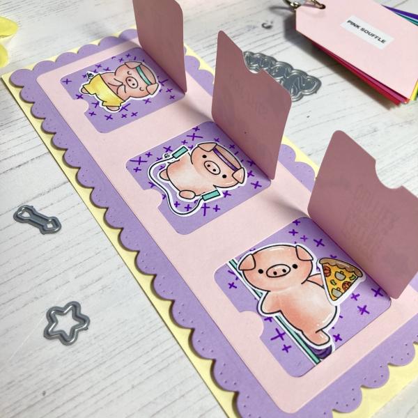 Time For Tea Clear Stamps Workout Pigs A6 