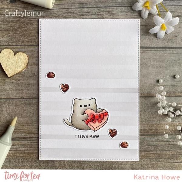 Time For Tea Clear Stamps Smitten Kittens A6 