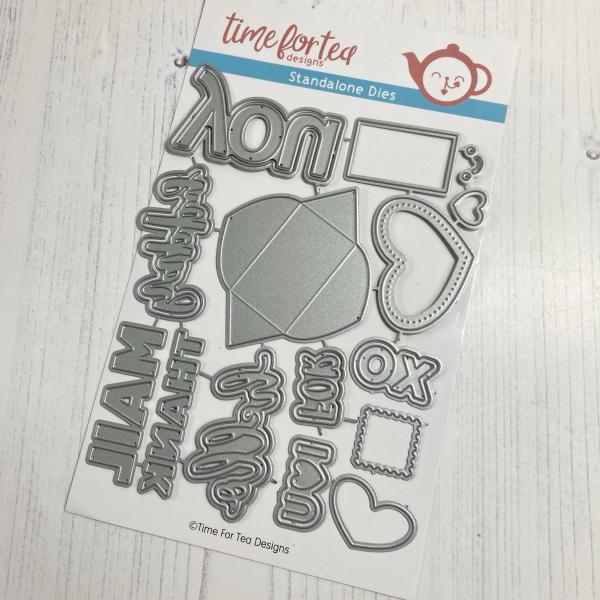 Time For Tea Dies Happy Mail Gift Card Add On Set Metal 