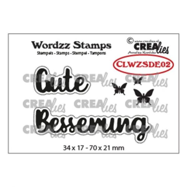 Crealies - Wordzz stamps Gute besserung 