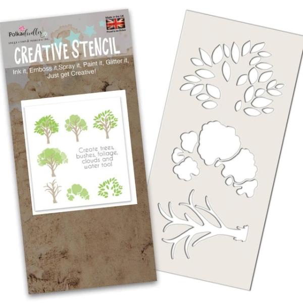 Polkadoodles Stencil Tree-mendous - Schablone  (PD8134)