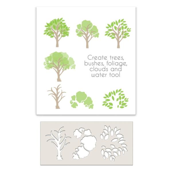 Polkadoodles Stencil Tree-mendous - Schablone  (PD8134)