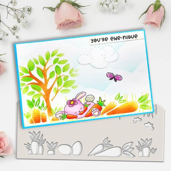 Polkadoodles Stencil Spring Border - Schablone  (PD8131)