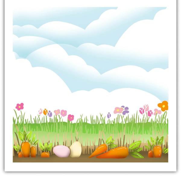 Polkadoodles Stencil Spring Border - Schablone  (PD8131)