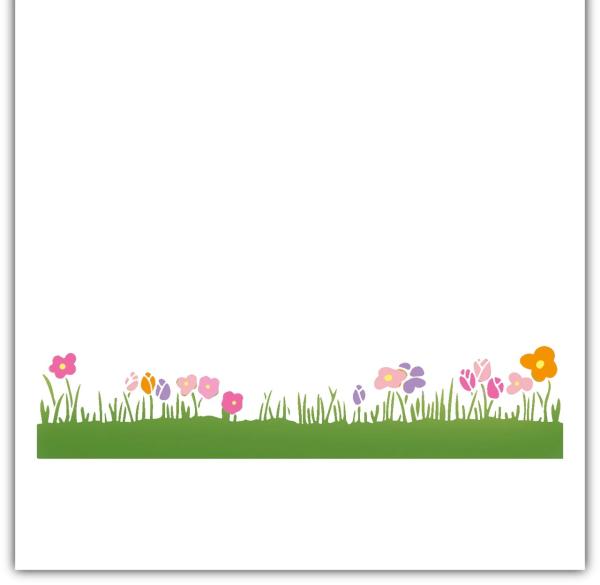 Polkadoodles Stencil Flower Border - Schablone  (PD8132)