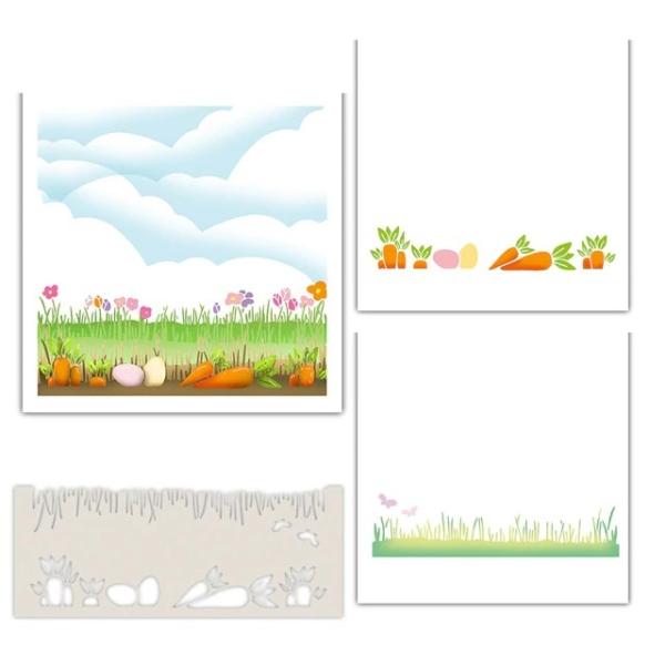 Polkadoodles Stencil Flower Border - Schablone  (PD8132)