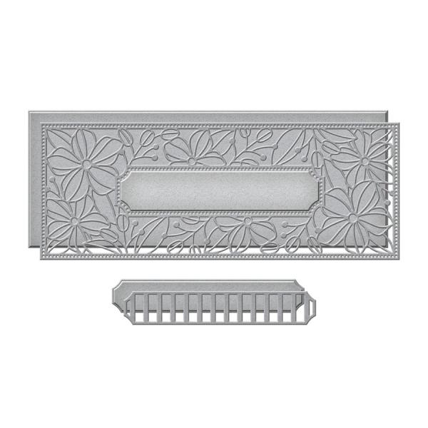 Spellbinders Die "Blossoming Slimline Etched" Stanzschablone