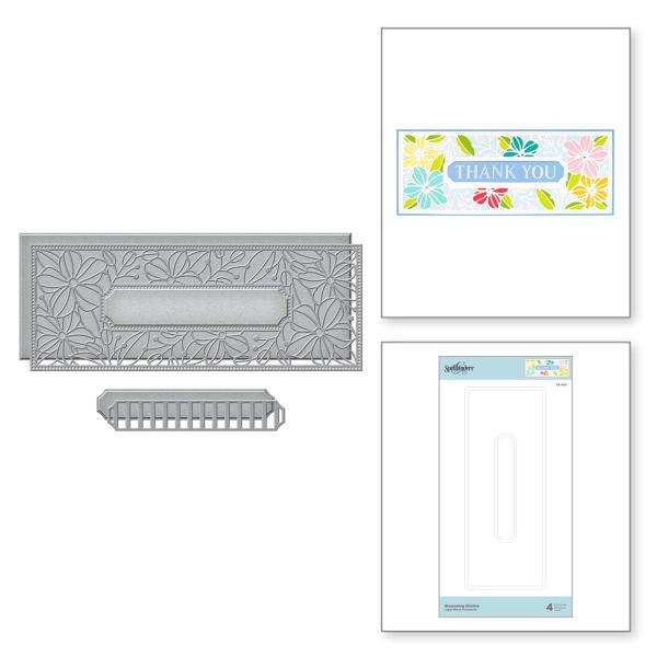 Spellbinders Die "Blossoming Slimline Etched" Stanzschablone