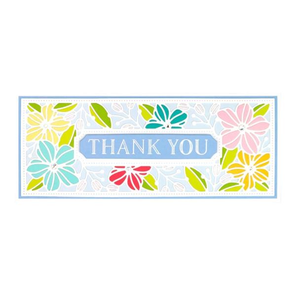 Spellbinders Die "Blossoming Slimline Etched" Stanzschablone