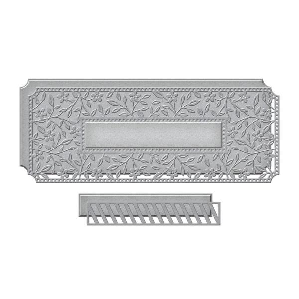 Spellbinders Die "Flowering Slimline Etched" Stanzschablone