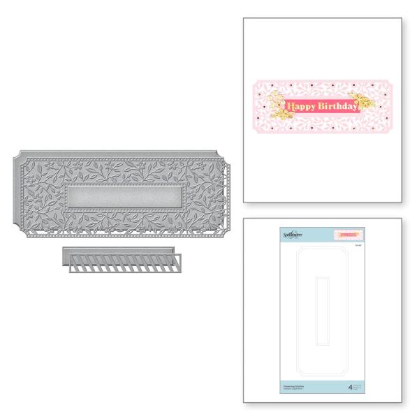 Spellbinders Die "Flowering Slimline Etched" Stanzschablone