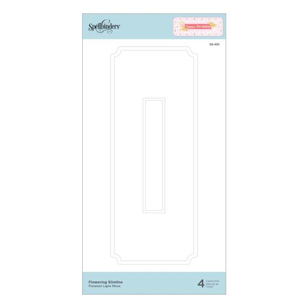 Spellbinders Die "Flowering Slimline Etched" Stanzschablone