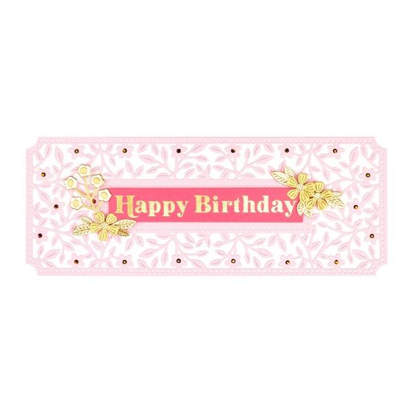Spellbinders Die "Flowering Slimline Etched" Stanzschablone