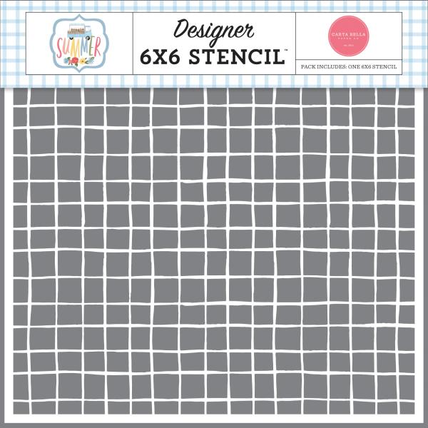 Carta Bella "Summertime Grid" Schablone 6x6"