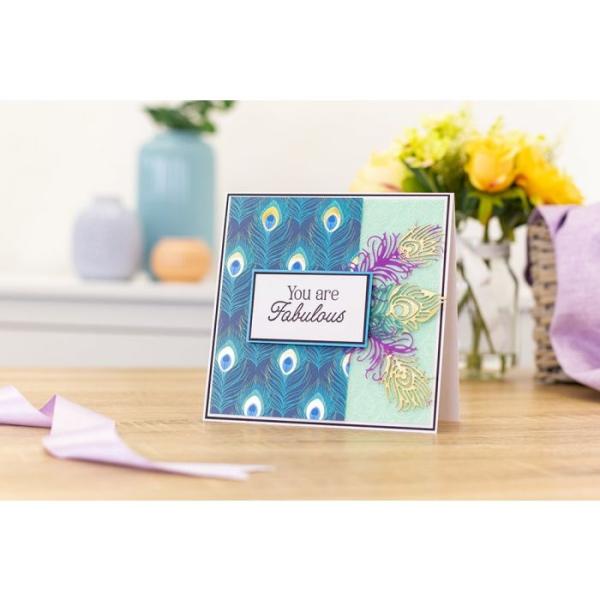 Crafters Companion -Peacock Plumage Dies - Stanze