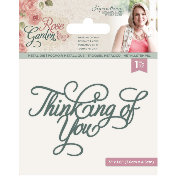 Crafters Companion - Rose Garden Die Thinking of You  - Stanze