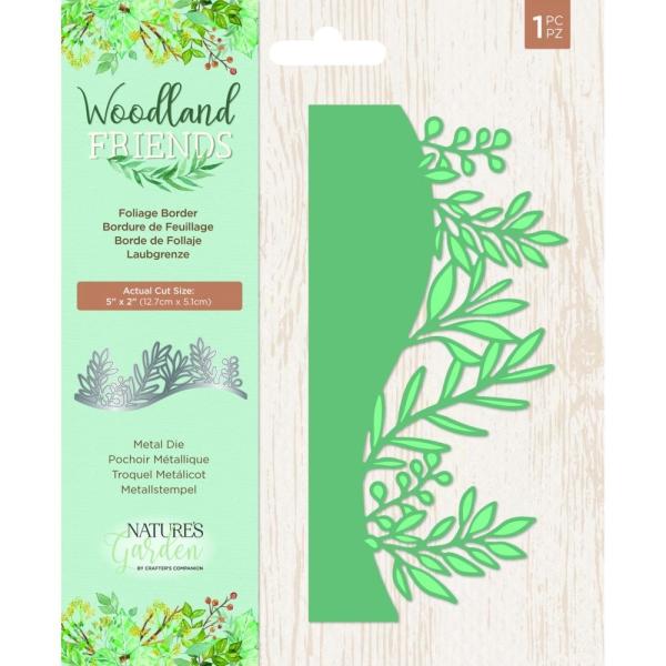 Crafters Companion - Woodland Friends Metal Dies Foliage Border  - Stanze