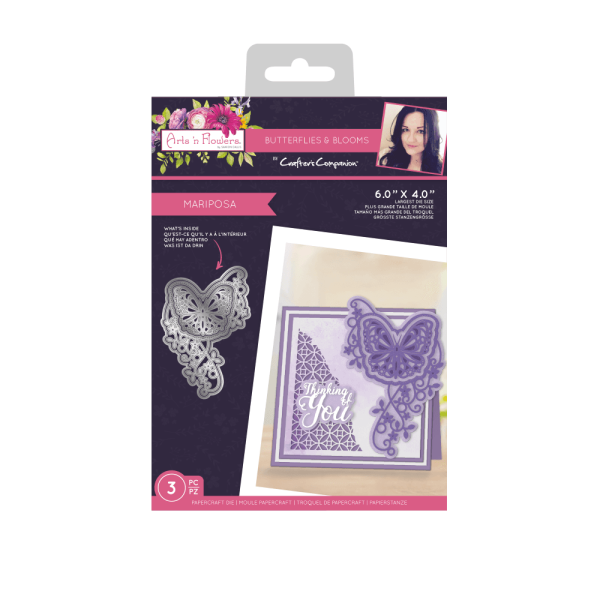 Crafters Companion - Butterflies and Blooms Metal Die Mariposa  - Stanze