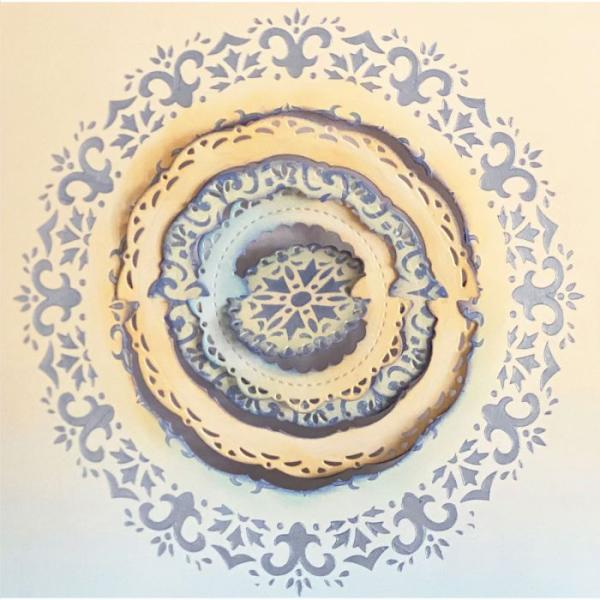 Creative Expressions - Vintage craft stencil Doily lace