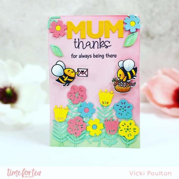 Time For Tea Dies Spring Blooms Metal 