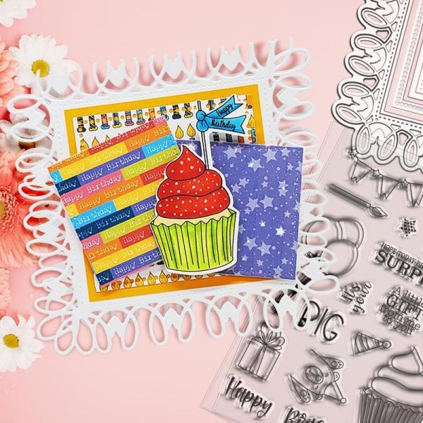 Polkadoodles Stempel "Big Birthday Surprise" Clear Stamp-Set