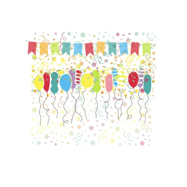 Polkadoodles Stencil Birthday Balloon - Schablone  (PD8139)