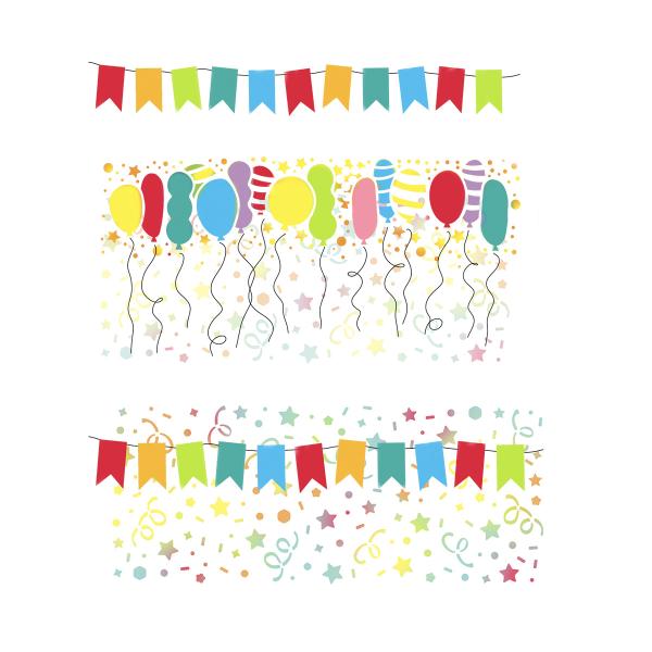 Polkadoodles Stencil Birthday Balloon - Schablone  (PD8139)