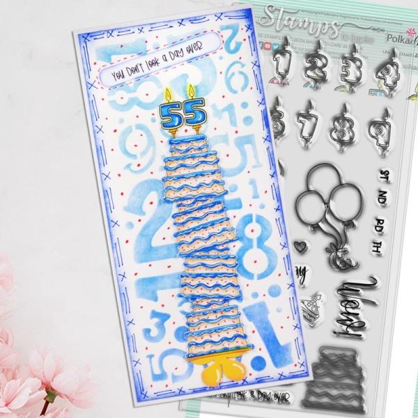 Polkadoodles Stempel "Birthday Celebrations" Clear Stamp-Set