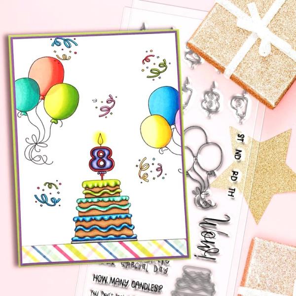 Polkadoodles Stempel "Birthday Celebrations" Clear Stamp-Set