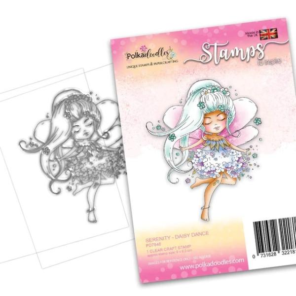 Polkadoodles Stempel "Serenity Daisy Dance" Clear Stamp-Set